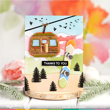 Postage Collage Winter View Elements Die