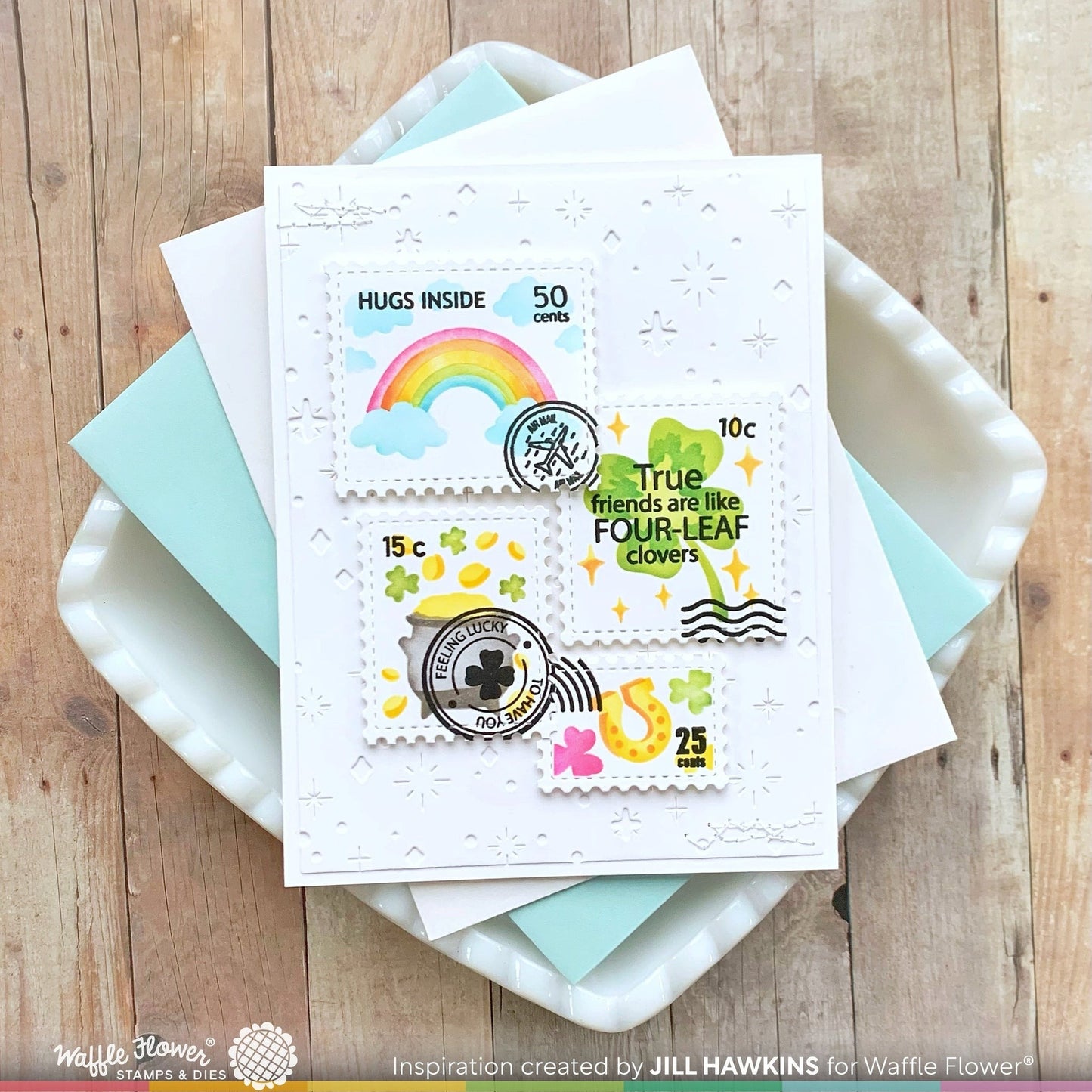 Postage Collage Lucky Stamp Set 