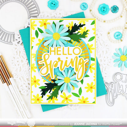 Daisy Background Stencil Duo 