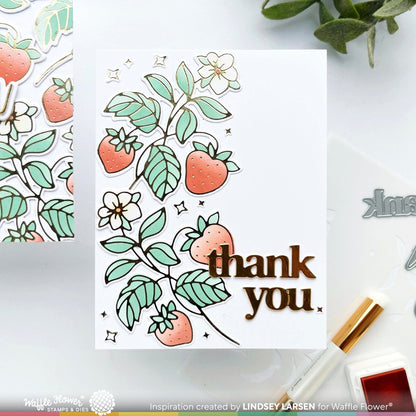 Sweet Strawberry Coloring Stencil 