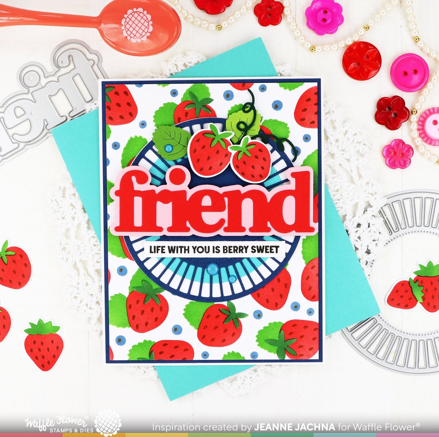 Strawberries Background Stencils