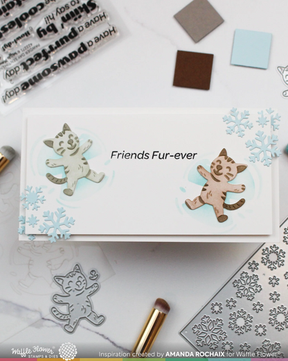 Snow Angel Cat Duo Die-n-stencil 