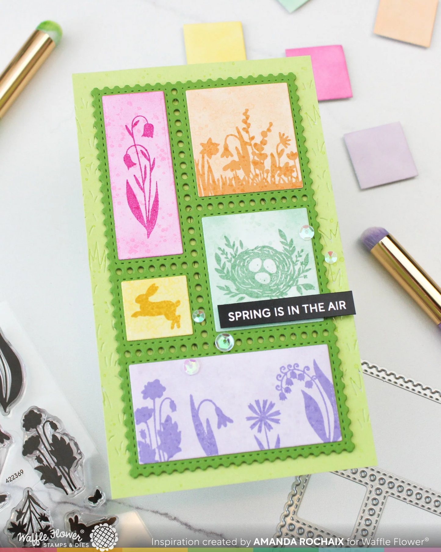 Postage Collage Spring Silhouettes Stamp Set 