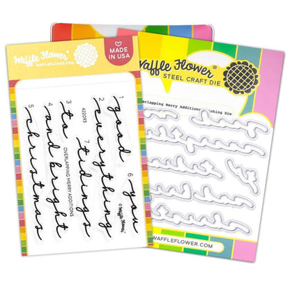 Overlapping Merry Additions Stamp & Die 