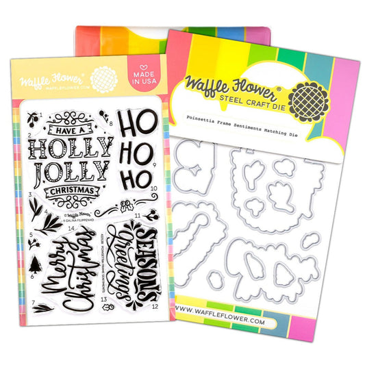 Poinsettia Frame Sentiments Stamp & Die 