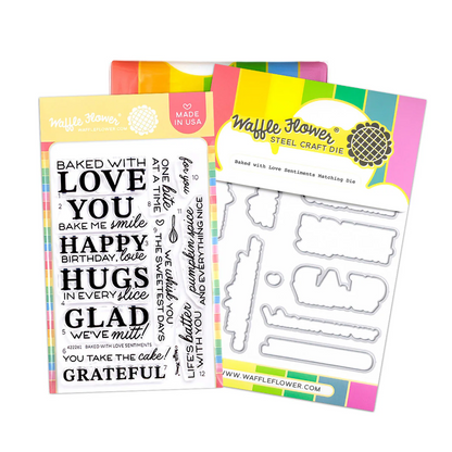 Baked with Love Sentiments Stamp & Die