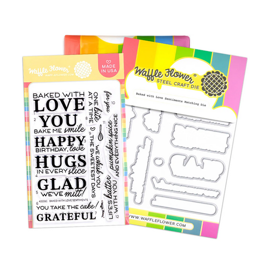 Baked with Love Sentiments Stamp & Die