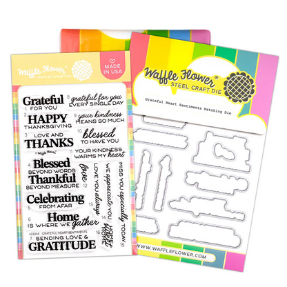 Grateful Heart Sentiments Stamp & Die