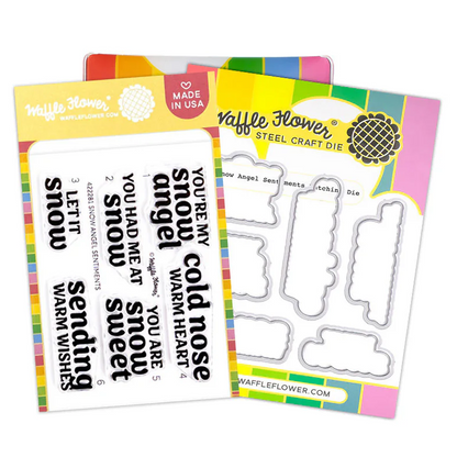 Snow Angel Sentiments Stamp & Die