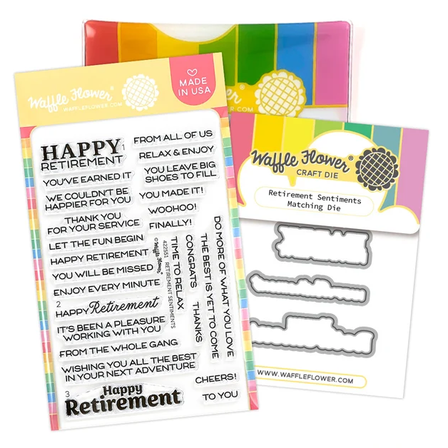 Retirement Sentiments Stamp & Dies 