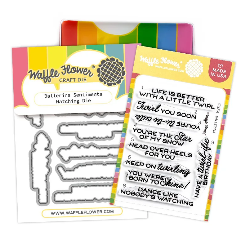 Ballerina Sentiments Stamp & Dies
