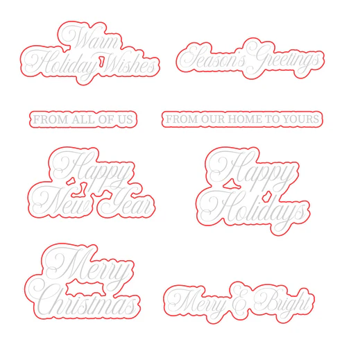 Warm Holiday Wishes Honey Cuts