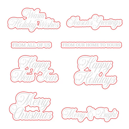 Warm Holiday Wishes Honey Cuts