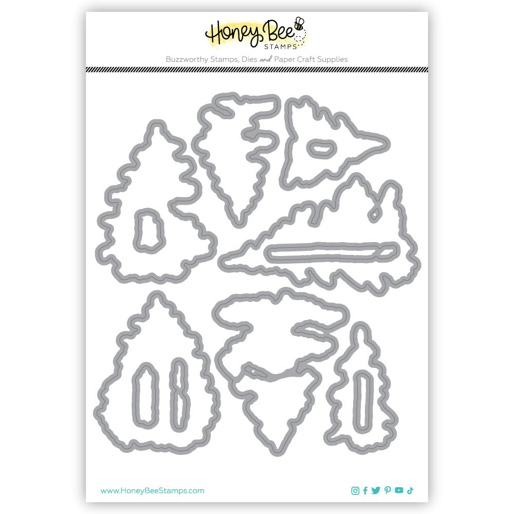 Watercolor Pines Honey Cuts