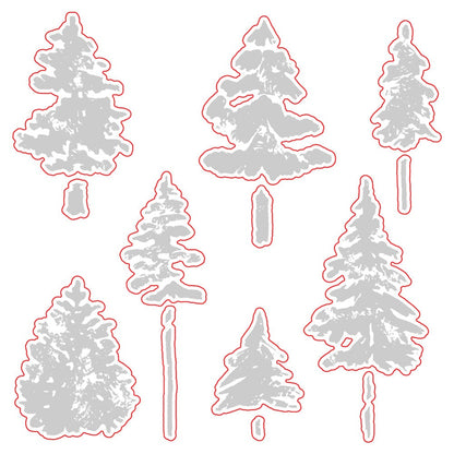 Watercolor Pines Honey Cuts