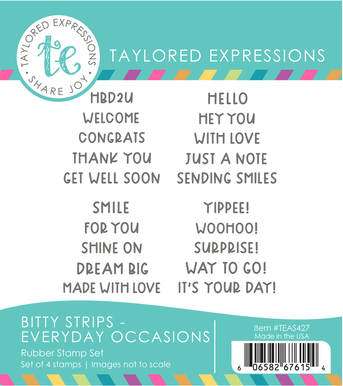 Bitty Strips Stamp Set - Everyday Occasions
