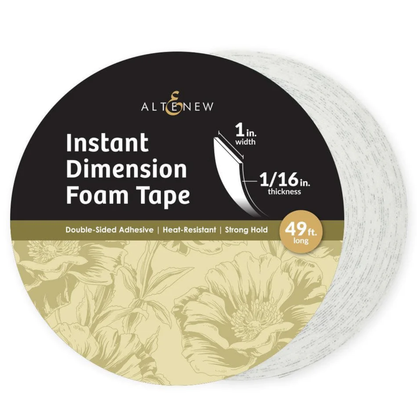 Instant Dimension Foam Tape - 1/16'' x 1''