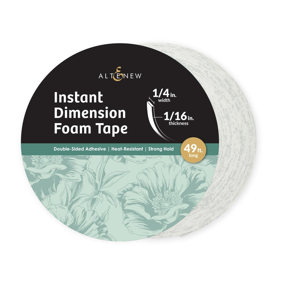 Instant Dimension Foam Tape - 1/16'' x 1/4''