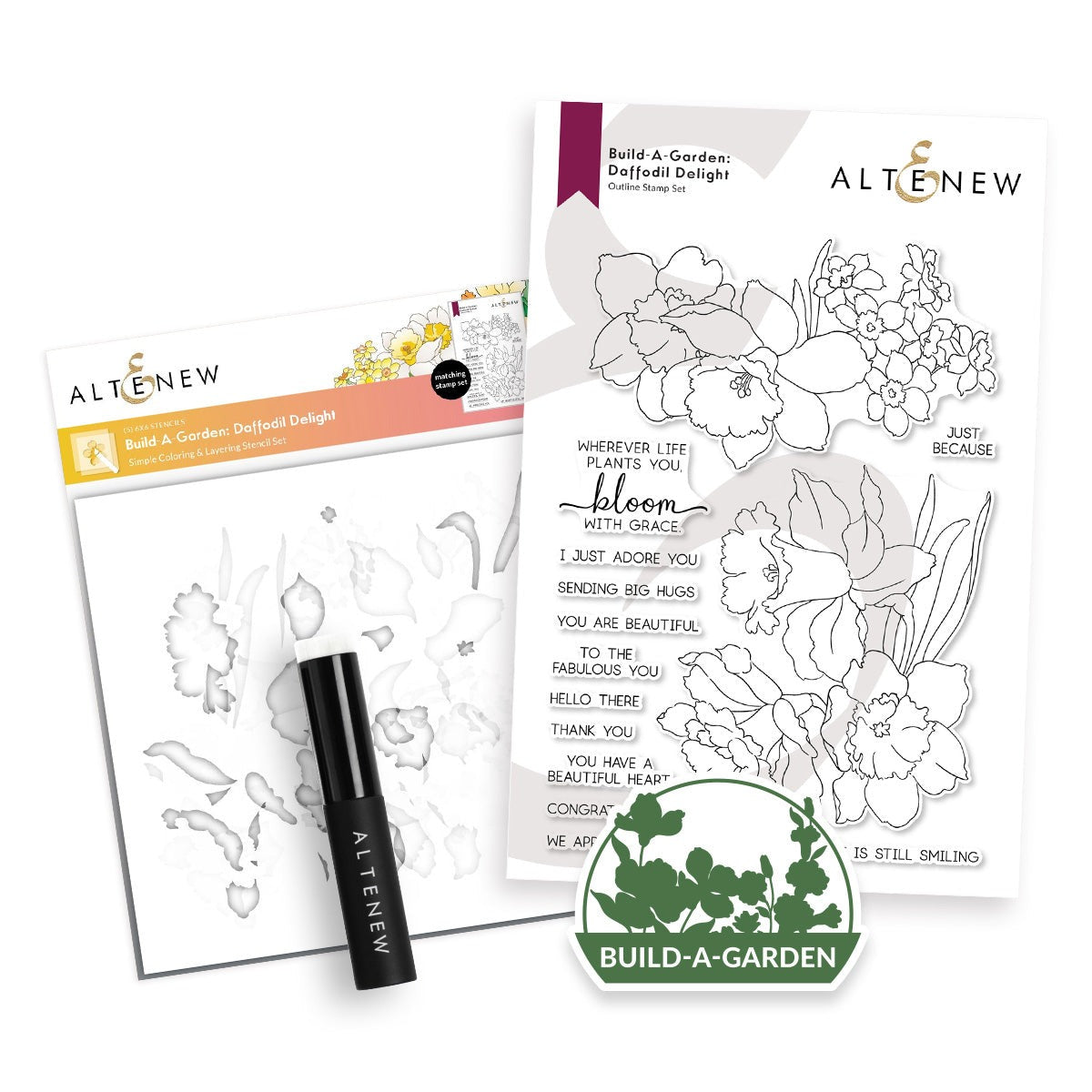 Build-A-Garden: Daffodil Delight Stamp & Stencil Set