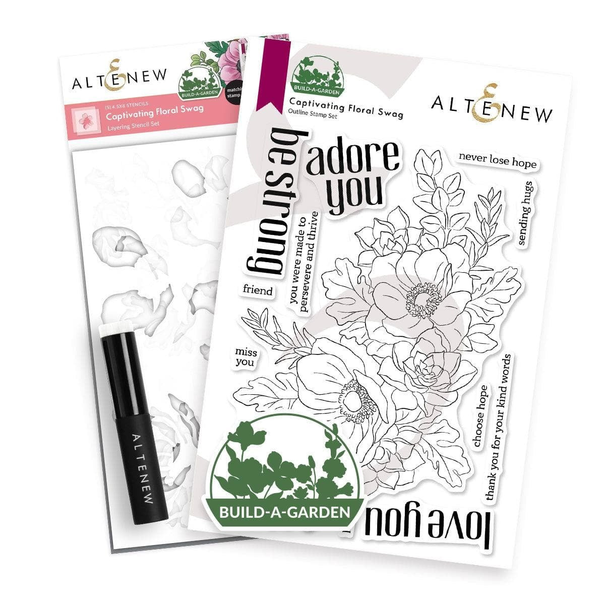 Build-A-Garden: Captivating Floral Swag Stamp & Stencil
