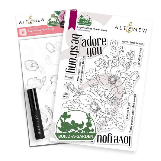 Build-A-Garden: Captivating Floral Swag Stamp & Stencil