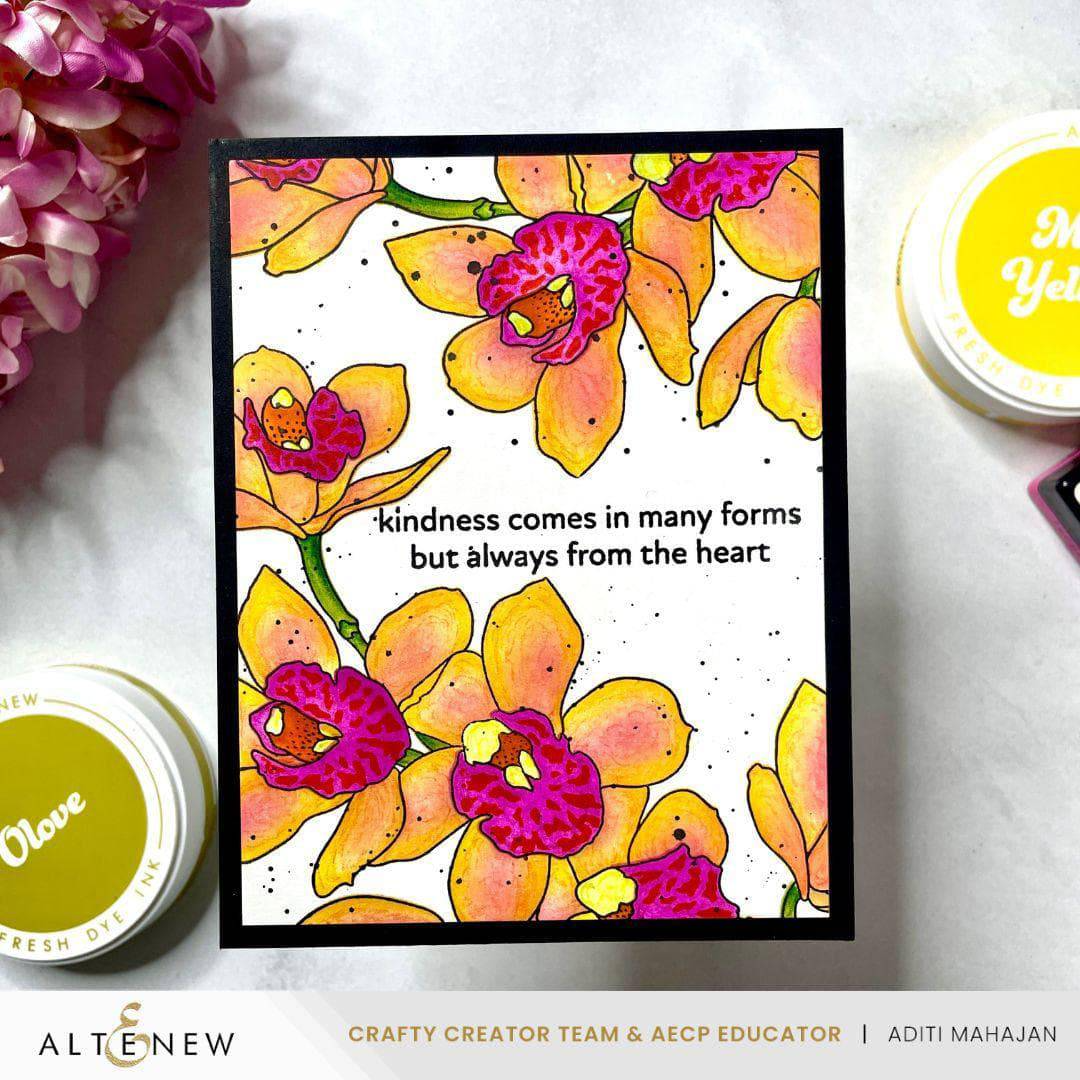 Build-A-Garden: Alluring Orchids Stamp & Stencil
