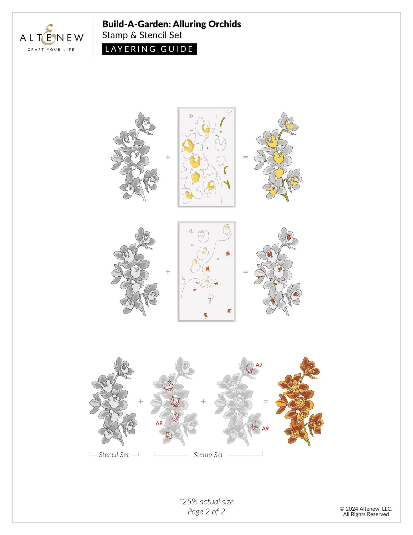 Build-A-Garden: Alluring Orchids Stamp & Stencil