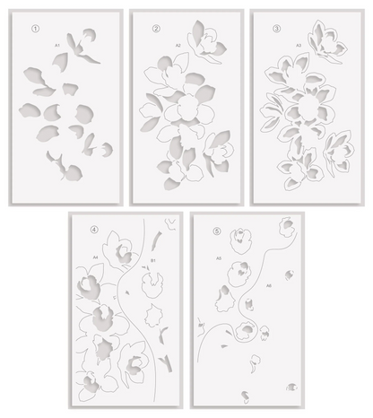 Build-A-Garden: Alluring Orchids Stamp & Stencil