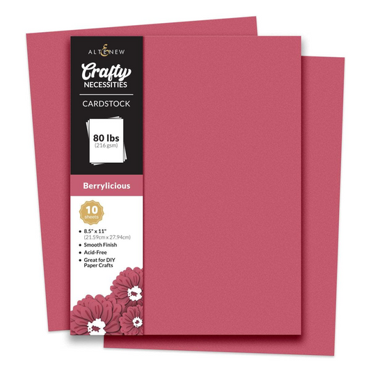 Crafty Necessities 8.5x11 Cardstock: Berrylicious