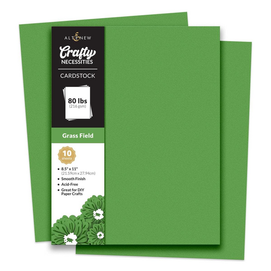Crafty Necessities 8.5x11 Cardstock: Grass Field