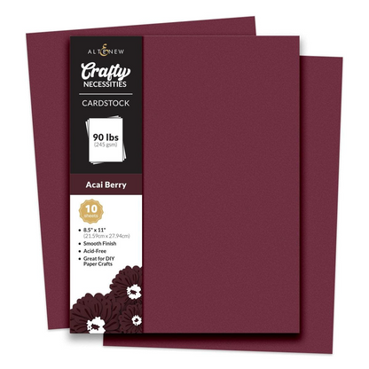 Crafty Necessities 8.5 x 11 Cardstock: Acai Berry  