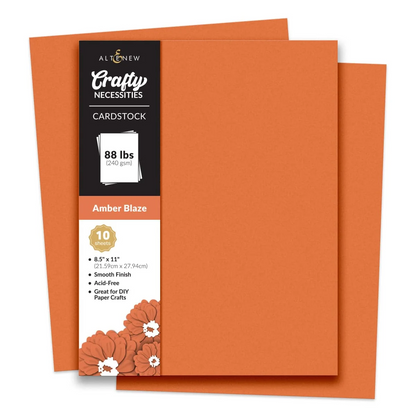 Crafty Necessities 8.5 x 11 Cardstock: Amber Blaze  