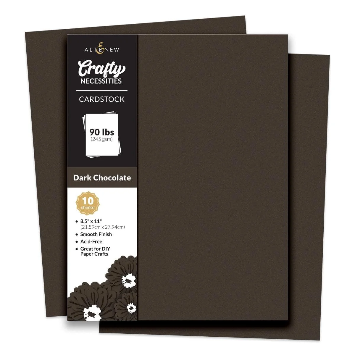 Crafty Necessities 8.5 x 11 Cardstock: Dark Chocolate  