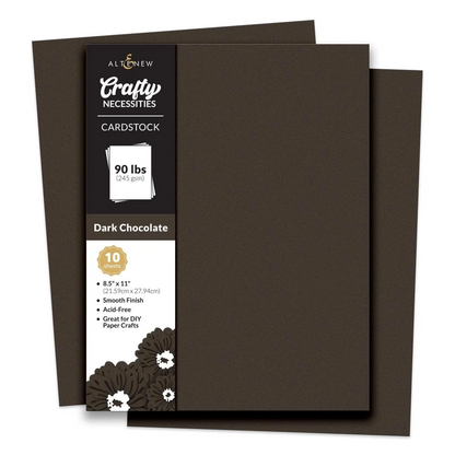 Crafty Necessities 8.5 x 11 Cardstock: Dark Chocolate  