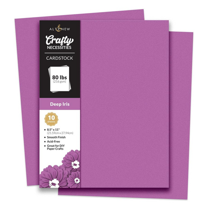Crafty Necessities 8.5x11 Cardstock: Deep Iris 