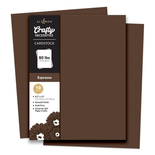 Crafty Necessities 8.5 x 11 Cardstock: Espresso  
