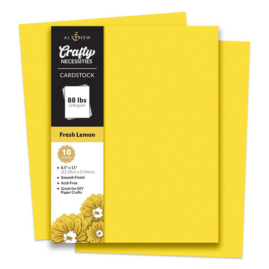Crafty Necessities 8.5x11 Cardstock: Fresh Lemon 