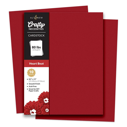 Crafty Necessities 8.5x11 Cardstock: Heart Beat