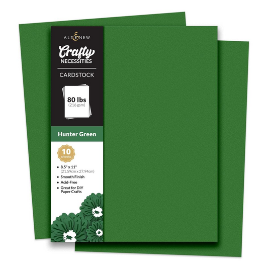 Crafty Necessities 8.5x11 Cardstock: Hunter Green