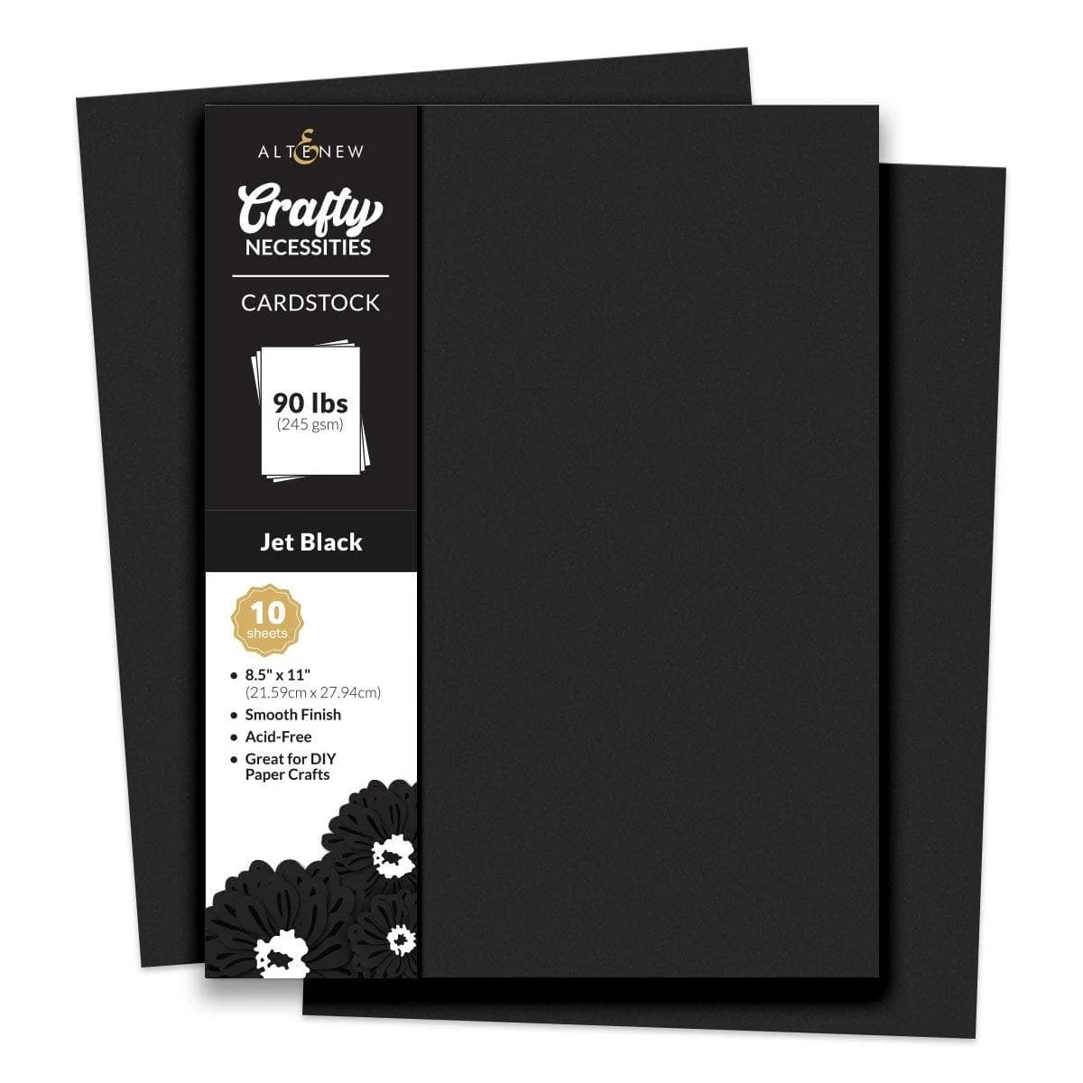 Crafty Necessities 8.5 x 11 Cardstock: Jet Black