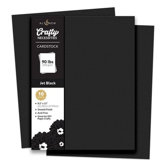 Crafty Necessities 8.5 x 11 Cardstock: Jet Black