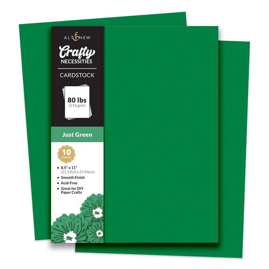 Crafty Necessities 8.5x11 Cardstock: Just Green