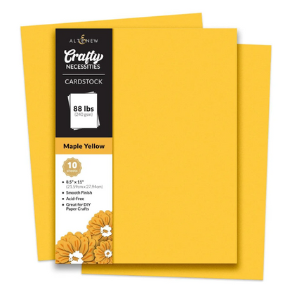 Crafty Necessities 8.5x11 Cardstock: Maple Yellow
