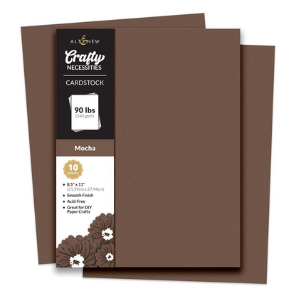 Crafty Necessities 8.5 x 11 Cardstock: Mocha  