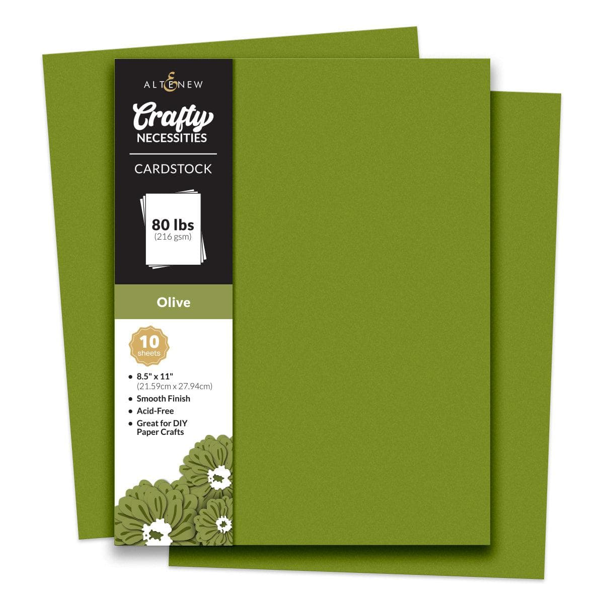 Crafty Necessities 8.5x11 Cardstock: Olive