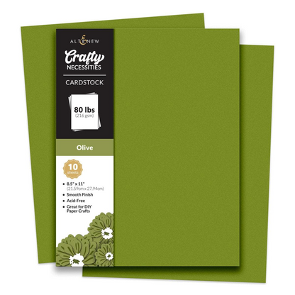 Crafty Necessities 8.5x11 Cardstock: Olive