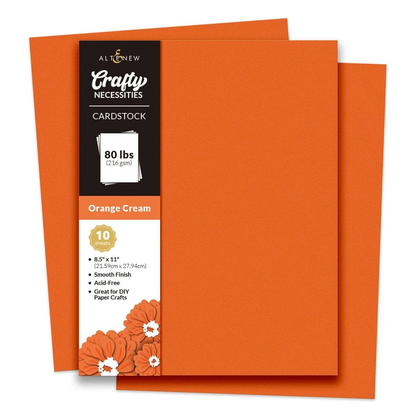 Crafty Necessities 8.5x11 Cardstock: Orange Cream