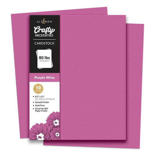 Crafty Necessities 8.5x11 Cardstock: Purple Wine