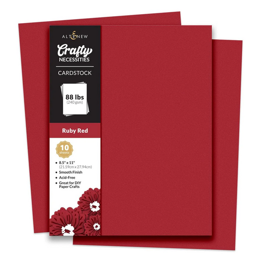 Crafty Necessities 8.5x11 Cardstock: Ruby Red