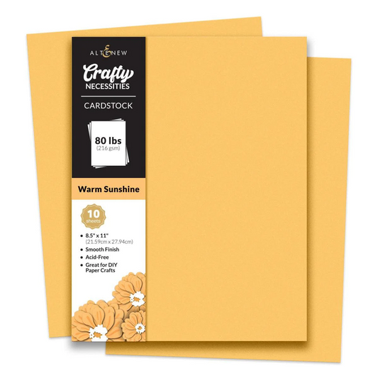 Crafty Necessities 8.5x11 Cardstock: Warm Sunshine 